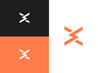 Lightning logotype idea. Energy symbol design template
