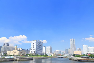 Fototapeta na wymiar 横浜　都市風景（ビル・ビジネス・シティ）