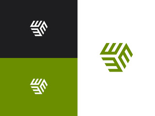 Business logo letter E line vector. Vector illustration