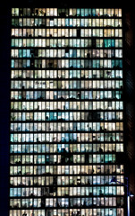 chessboard of windows of a building
