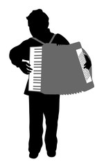 Boy accordion player