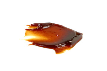 Sweet jam on white background. Rosehip Fruit Spread.