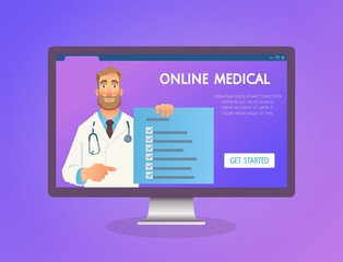 Online medicine concept