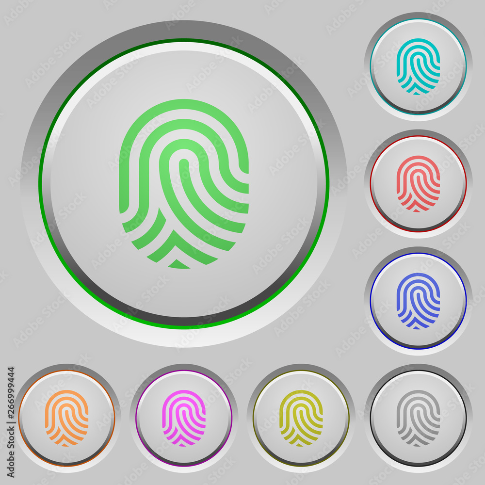 Poster fingerprint push buttons