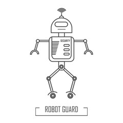 Vector illustration of a robot guard.