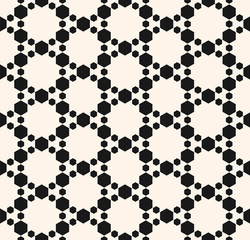 Subtle geometric seamless pattern with hexagonal grid. Abstract texture