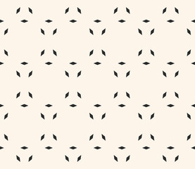 Vector minimal seamless pattern. Simple monochrome texture with tiny rhombuses