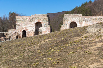 Fototapeta na wymiar Remnants of Antique Roman fortress The Trajan's Gate, Sofia Region, Bulgaria