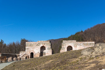 Fototapeta na wymiar Remnants of Antique Roman fortress The Trajan's Gate, Sofia Region, Bulgaria