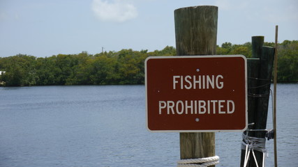 Fishing prohibited