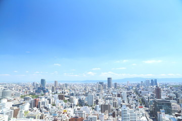 日本・大阪の都市景観　街並み, 都会, 都市, 摩天楼,