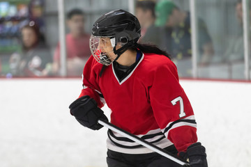 Female hockey player