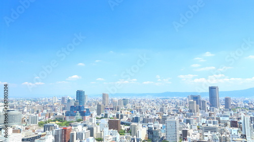 日本 大阪の都市景観 街並み 都会 都市 摩天楼 Wall Mural Vitamin