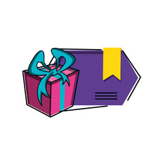 gift box present with label