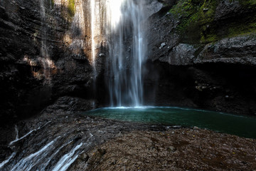 Fototapeta na wymiar The beautiful madakaripura waterfall in east java, Indonesia