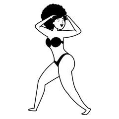 dancer woman in swimsuit character