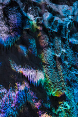 Colorful cave walls