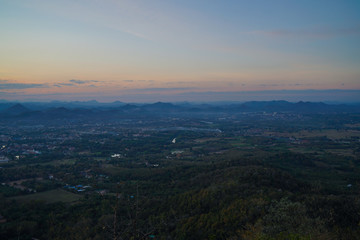 sunset in the mountains
