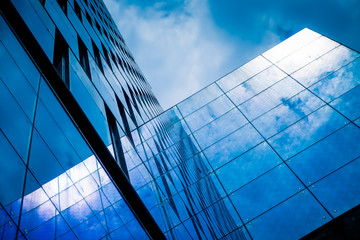 Plakat low angle view of buildings in city of China