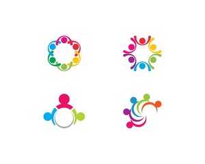 Community logo vector icon illustration
