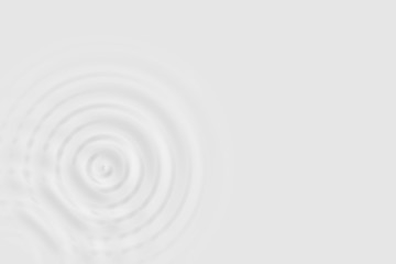 Top view of white water ring or white oil surface, soft background texture