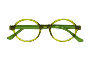 Image of modern fashionable spectacles isolated on white background, Eyewear, Glasses