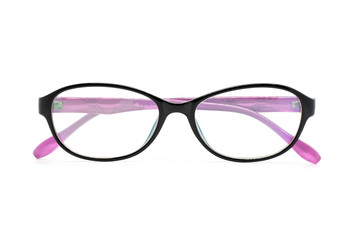 Image of modern fashionable spectacles isolated on white background, Eyewear, Glasses