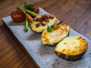 Pasta mozzarella cheese with vegetables