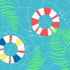 Obraz premium Cute tropical plants pattern vector background.