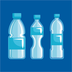 set plastic bottles and toxic waste pollution