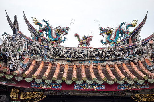 Longshan Temple Pagoda Roof