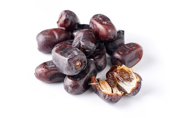 Heap of Large Medjool Dates. Closeup view