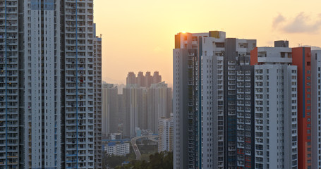 Fototapeta na wymiar Hong Kong city sunset