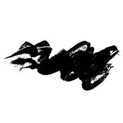 Ink vector dry wave brush stroke. Vector illustration. Grunge texture.