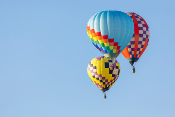 Colorful hot air balloons in the sky