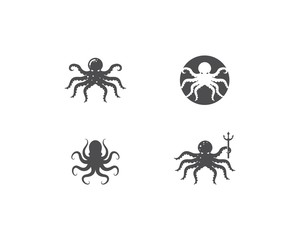 Octopus logo ilustration vector