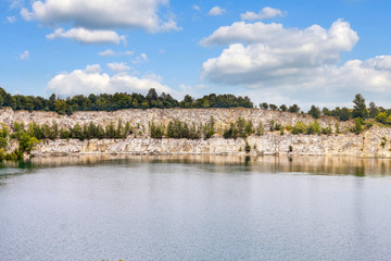 Zakrzowek lake, Krakow, Poland. Quarry under water.