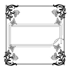Vector illustration template walpaper with flower frame style