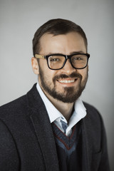 Happy Man in Suit Indoors