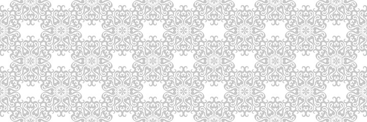 Obraz premium Seamless floral background with gray flowers