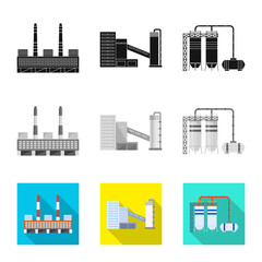 Isolated object of production and structure icon. Set of production and technology vector icon for stock.