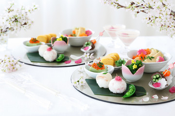 お花見ランチ　桜の花