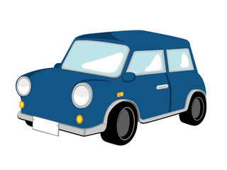 mini car , subcompact car illustration (blue)