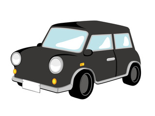mini car , subcompact car illustration (black)