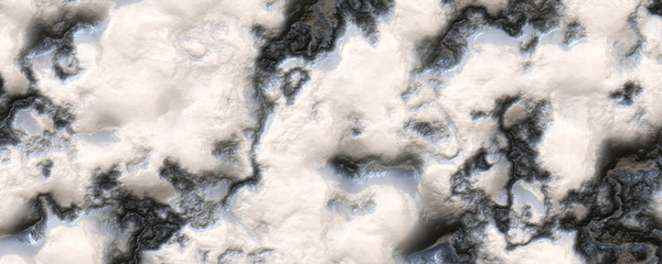 Abstract wallpaper, wet rock texture covered in snow background