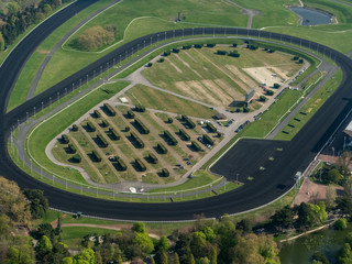 vue aérienne de l'hippodrome de Vincennes près de Paris