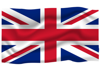 Great Britain Flag Icon. National Flag Banner. Cartoon Vector illustration