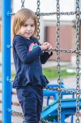 Cute girl on the playground