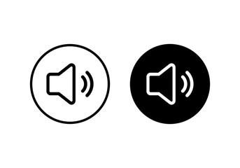 Speaker icon vector. Volume icon. Loudspeaker icon vector. volume button