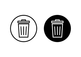 Trash icon vector. trash can icon. Delete icon vector